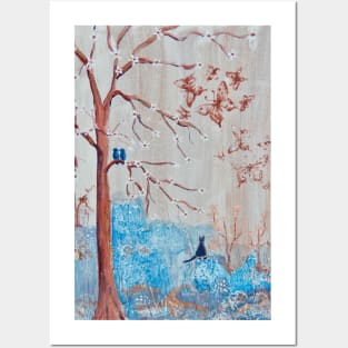 Birds in the Blossom Tree Posters and Art